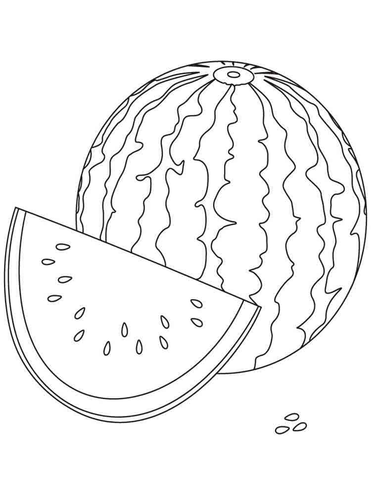 Målarbild Vattenmelon och en Skiva