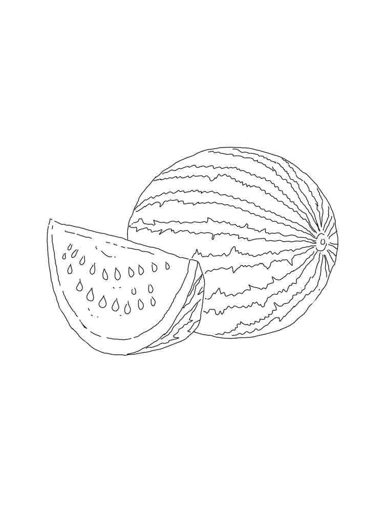 Målarbild Vattenmelon och Skiva
