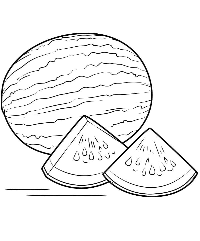 Målarbild Vattenmelon och Skivor