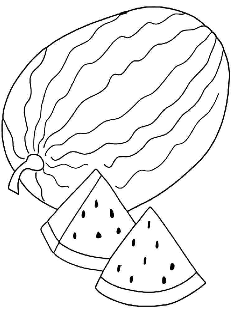 Målarbild Vattenmelon och Två Skivor
