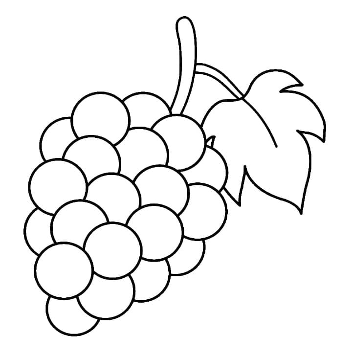 Målarbild Vindruvor med Löv