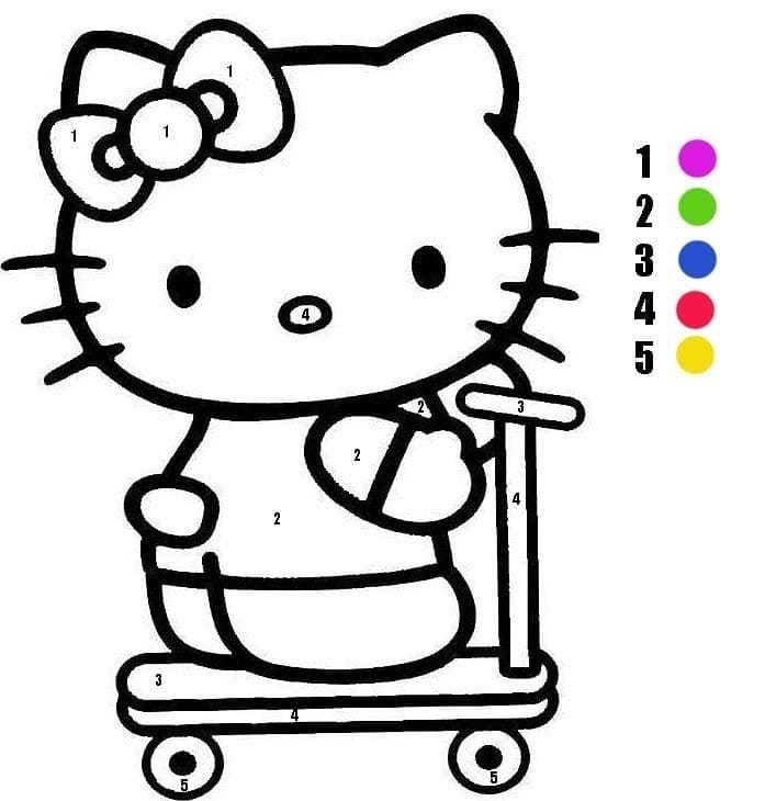 Målarbild Bedårande Hello Kitty Måla efter nummer