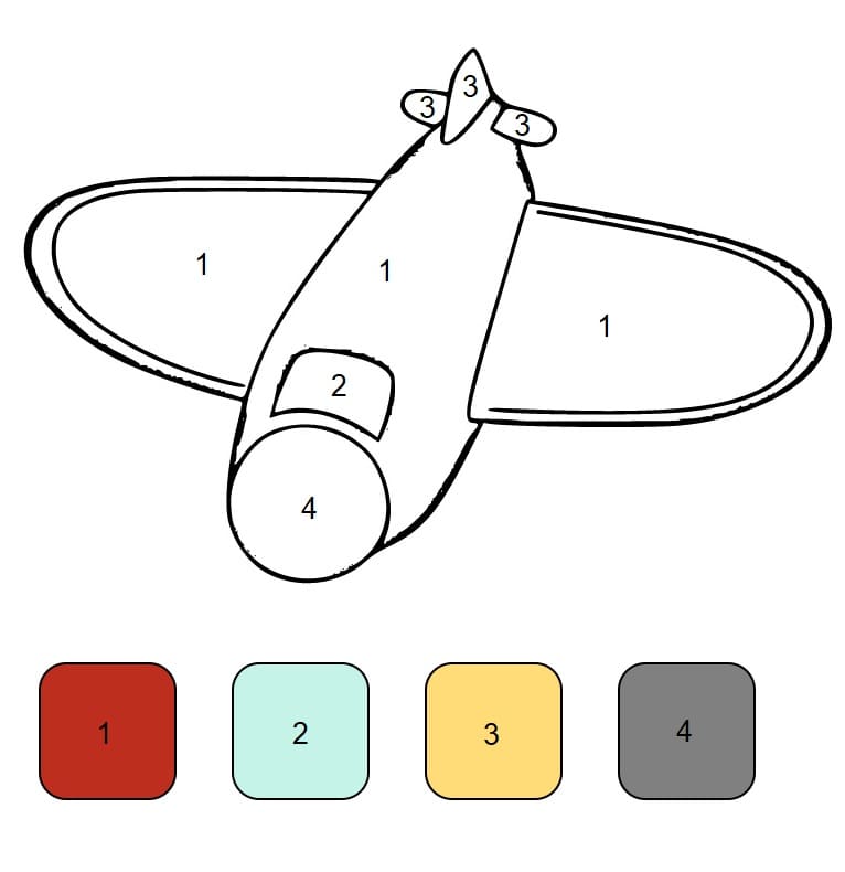 Målarbild Enkelt Flygplan Måla efter nummer