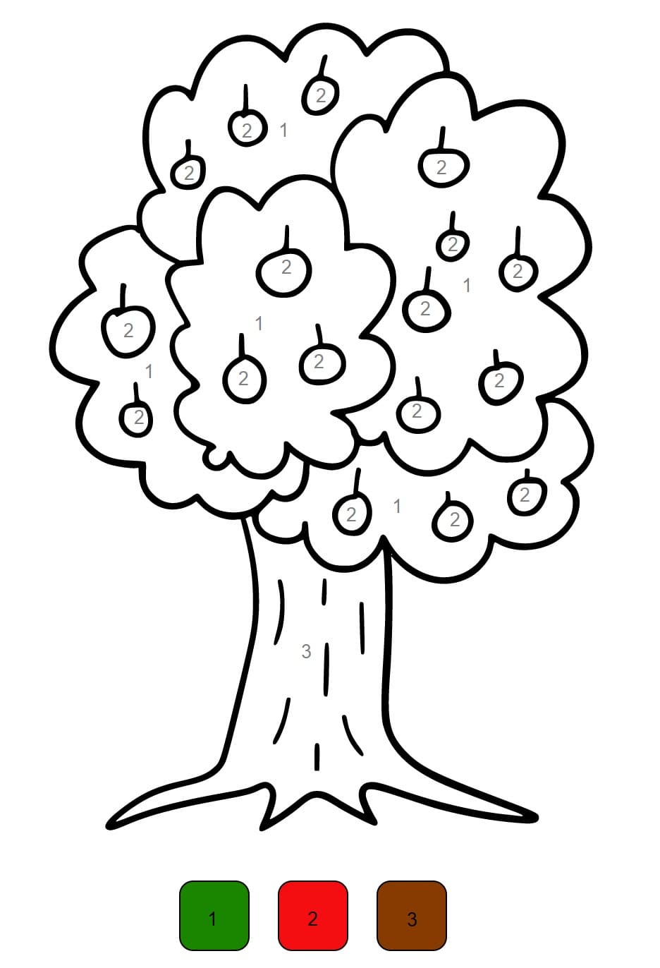 Målarbild Fruktträd Måla Efter Nummer