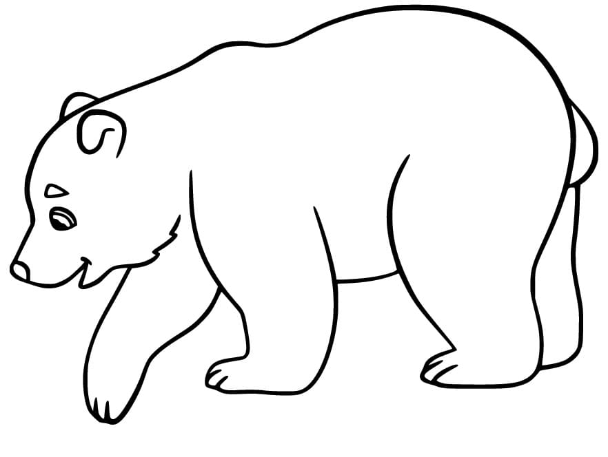 Målarbild Glad Isbjörn