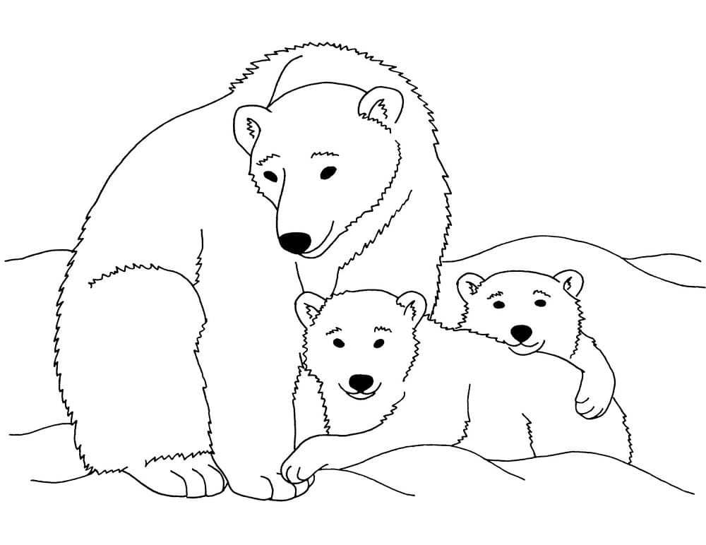 Målarbild Isbjörnar