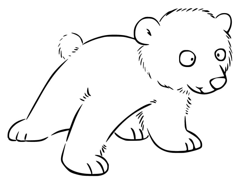 Målarbild Isbjörnsunge