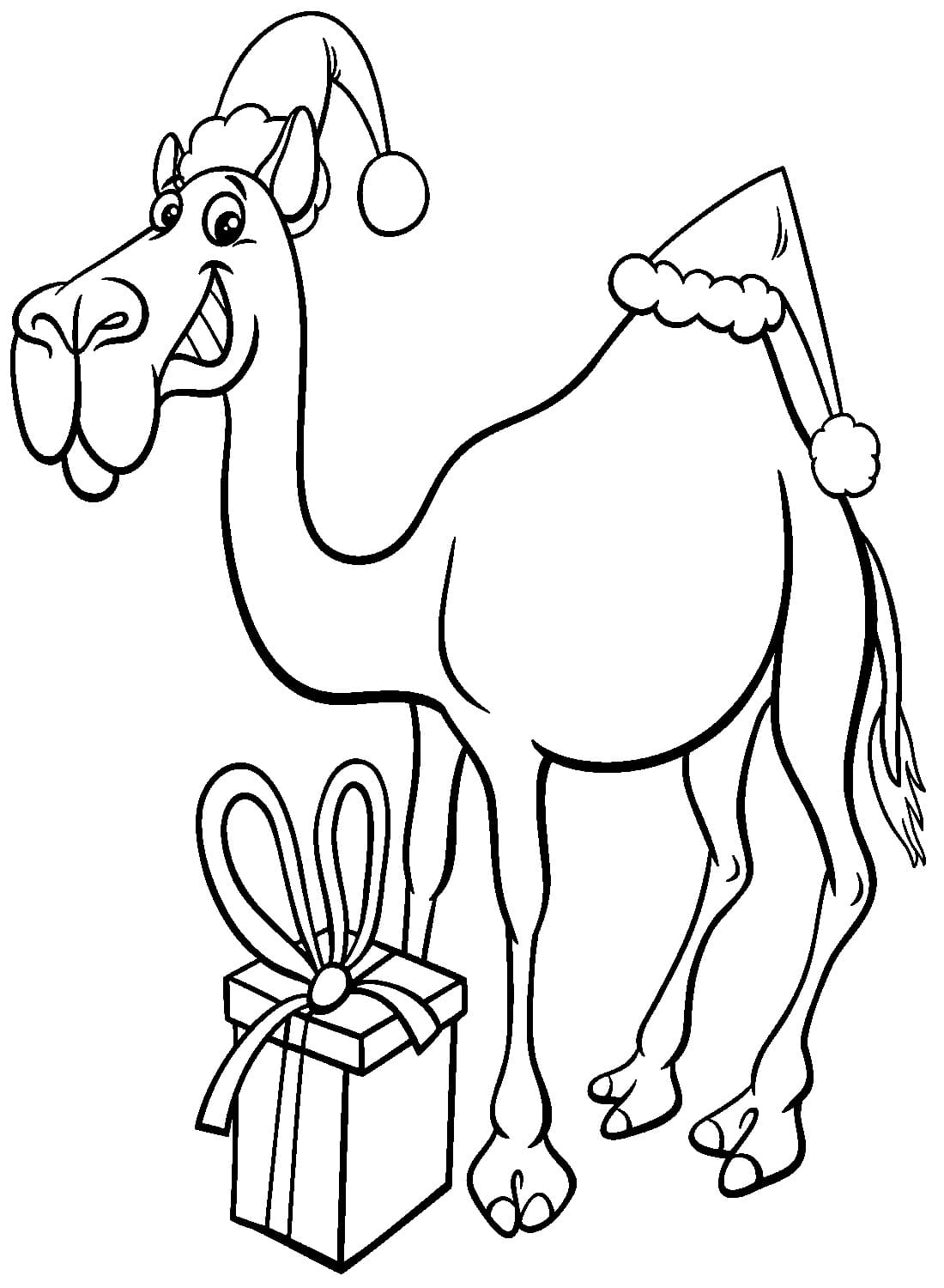 Målarbild Kamel och Julklapp