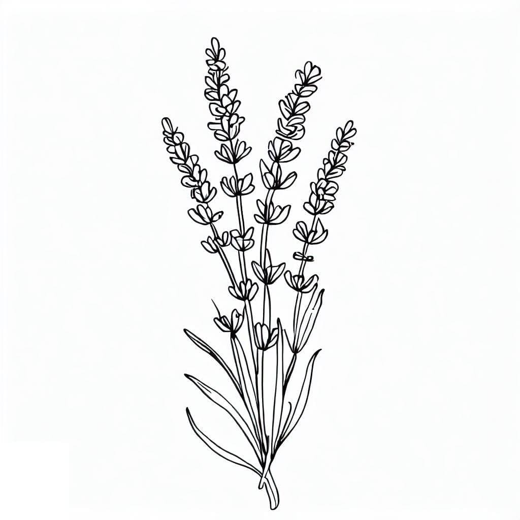 Målarbild Lavendel Blommor