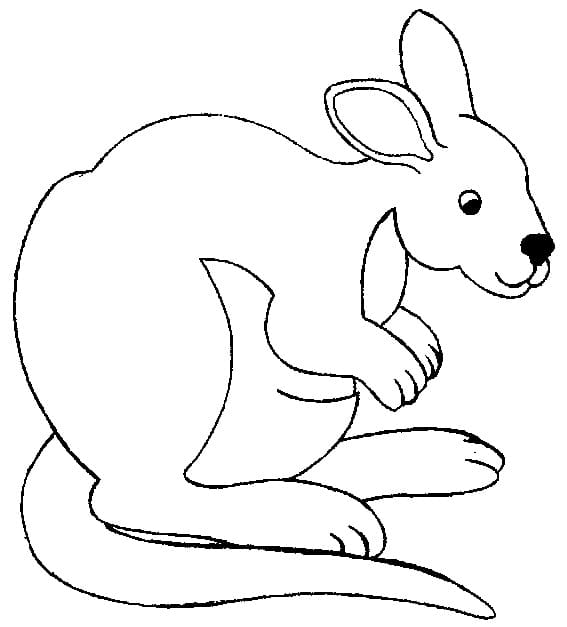 Målarbild Nyfiken Känguru