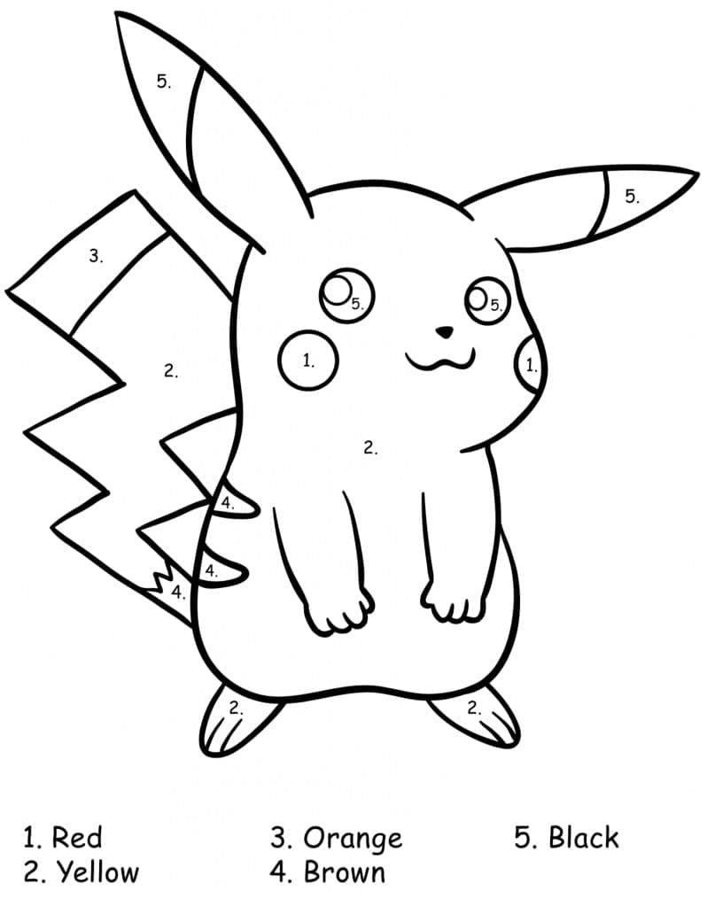 Målarbild Pikachu Måla Efter Nummer