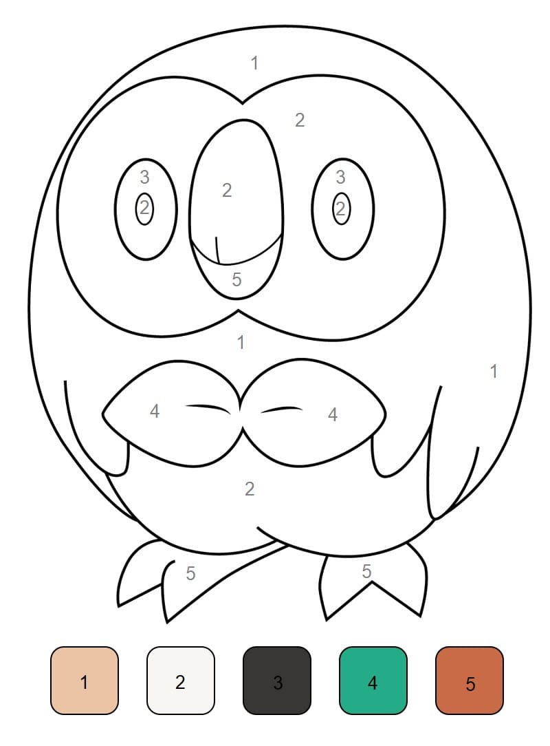 M larbild Pokemon Pichu M la Efter Nummer Skiv Ut Gratis P 