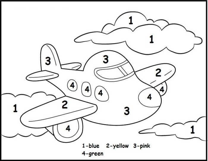 Målarbild Söt Flygplan Måla efter nummer