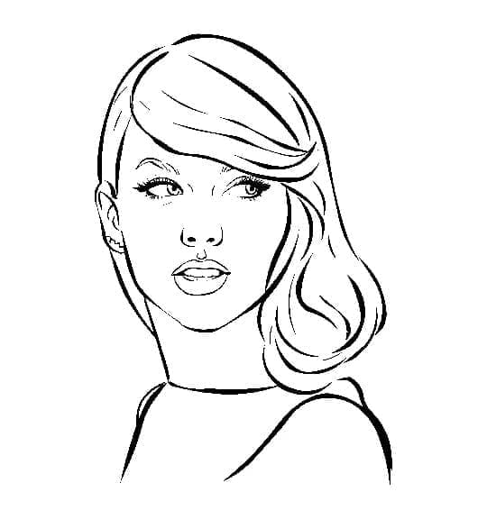 Målarbild Taylor Swift Porträtt