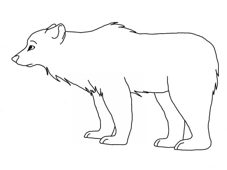Målarbild Tecknad Isbjörn