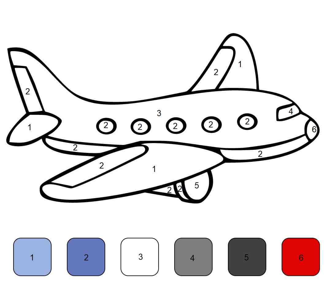 Målarbilder Flygplan Måla efter nummer