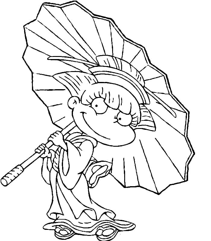 Målarbild Angelica Pickles från Rugrats
