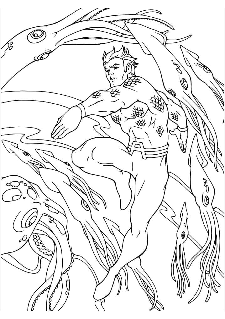 Målarbild Aquaman för Barn