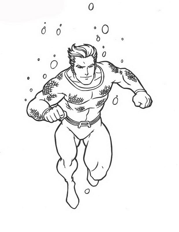 Målarbild Aquaman från DC Comics