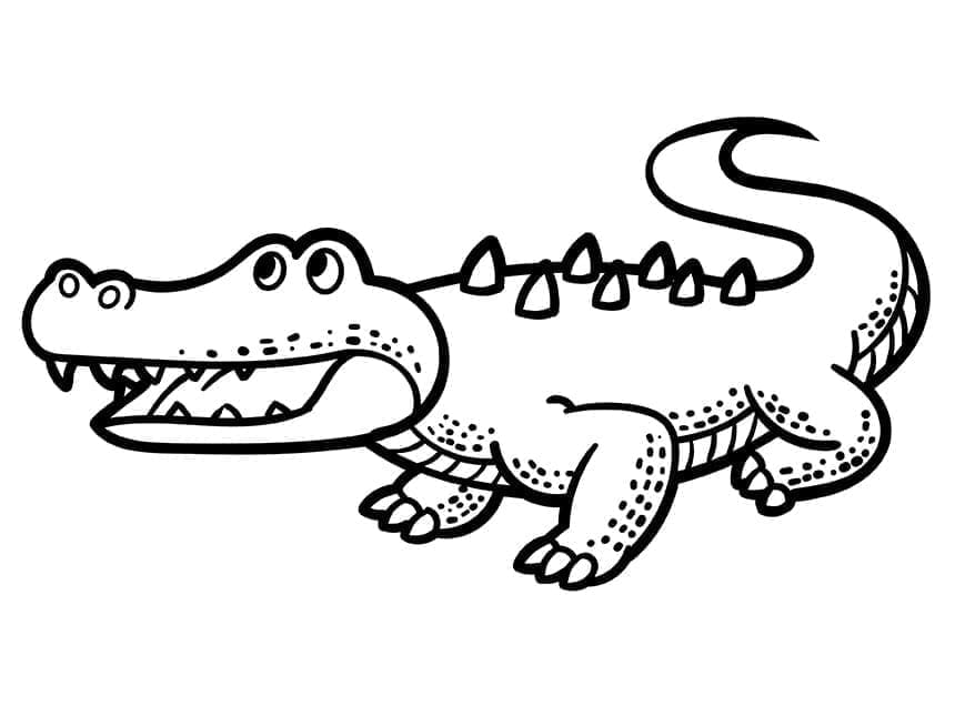 Målarbild Baby Krokodil