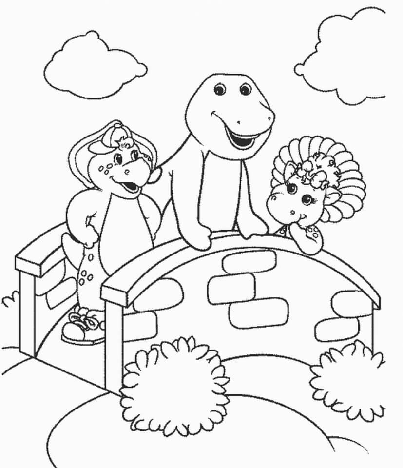 Målarbild Barney och Vänner för Barn