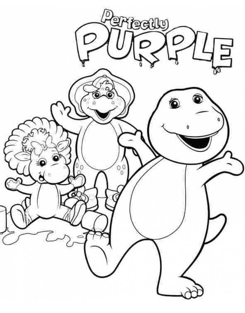 Målarbild Barney och Vänner Gratis