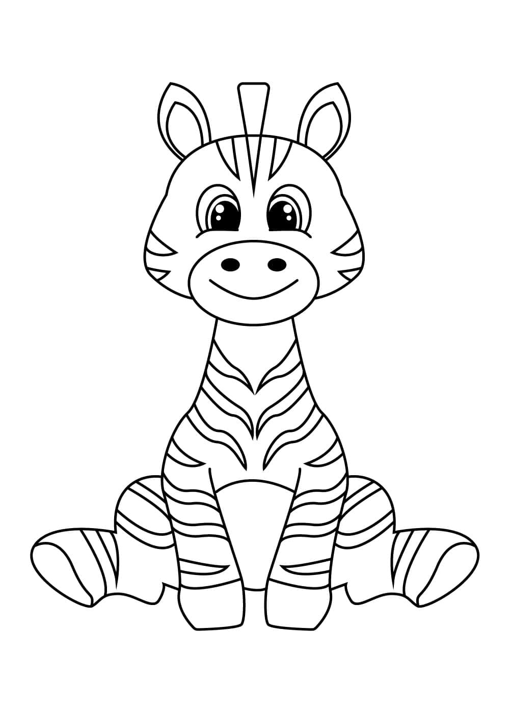Målarbild Bedårande Zebra