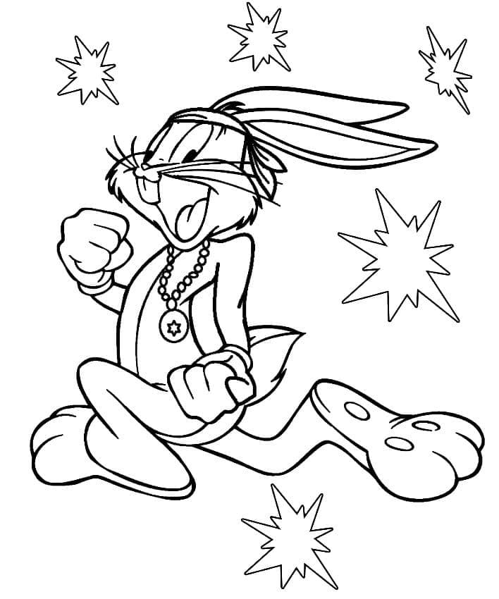 Målarbild Cool Bugs Bunny coloring