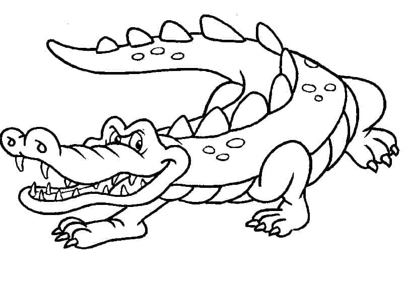 Målarbild Dålig Krokodil