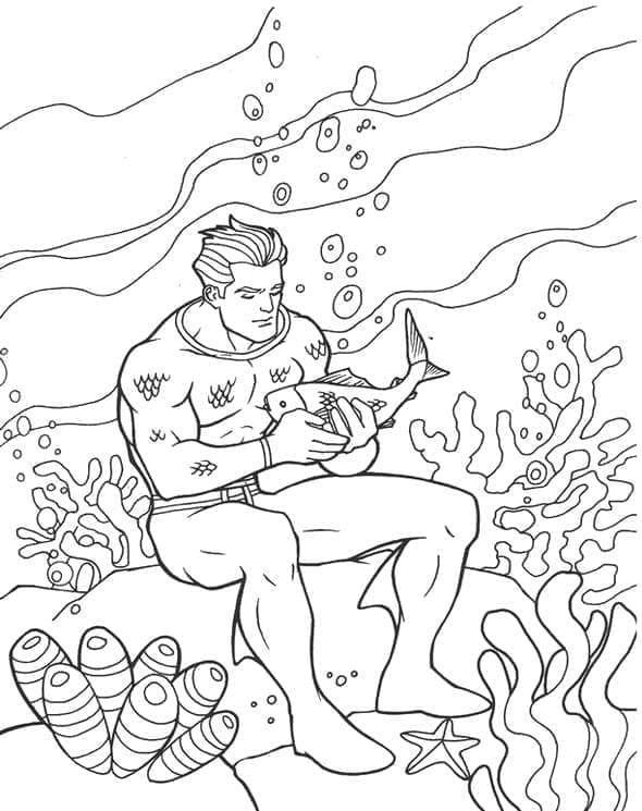 Målarbild DC Aquaman