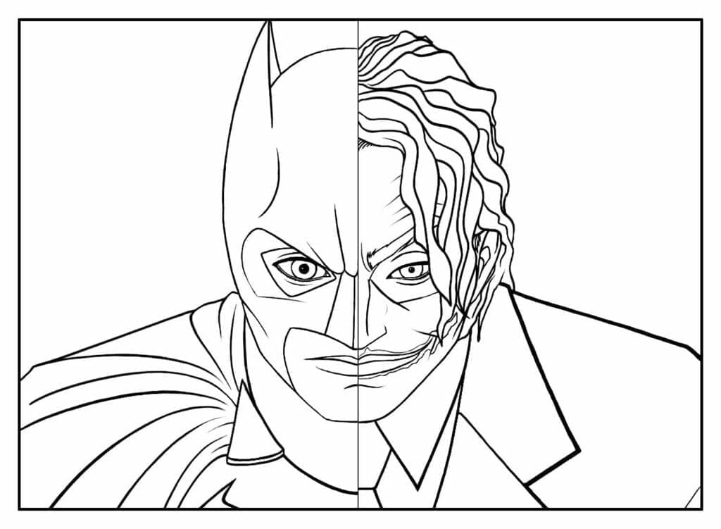 Målarbild DC Batman och Jokern