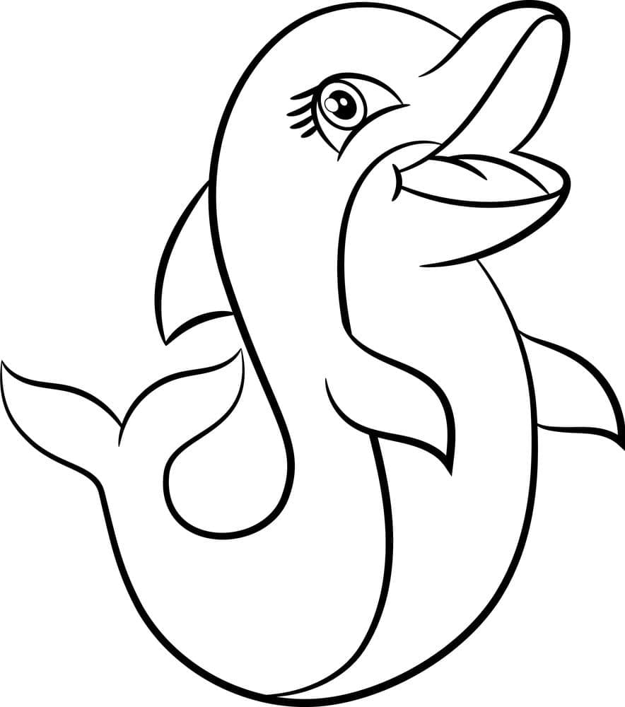 Målarbild En Härlig Delfin