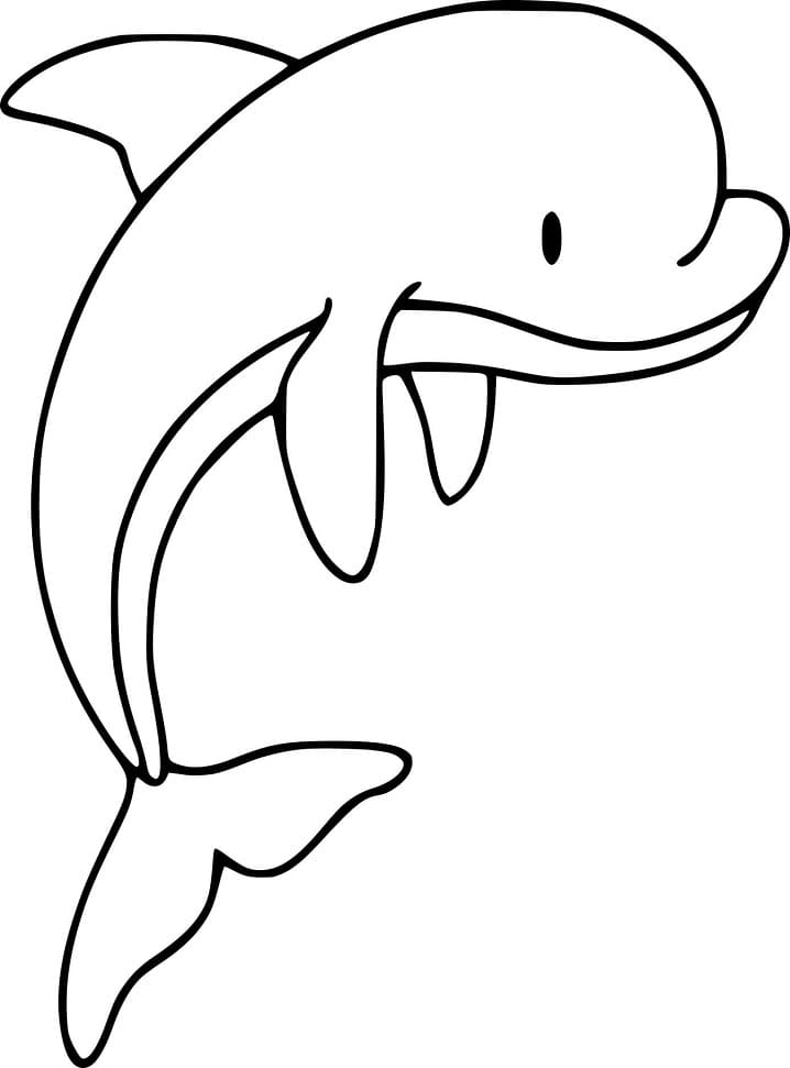 Målarbild Enkel Delfin