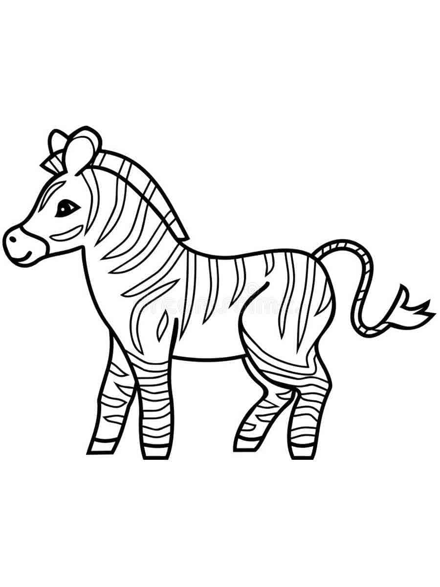 Målarbild Enkel Zebra