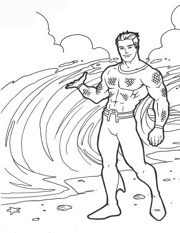 Målarbild Glad Aquaman