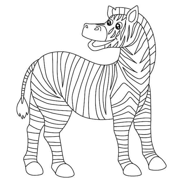 Målarbild Glad Zebra