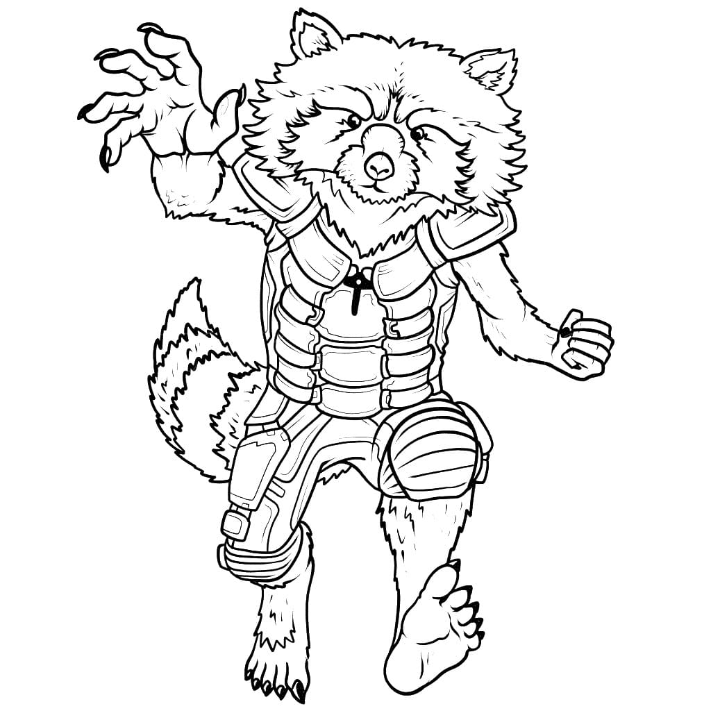 Målarbild Guardians of the Galaxy Rocket Raccoon