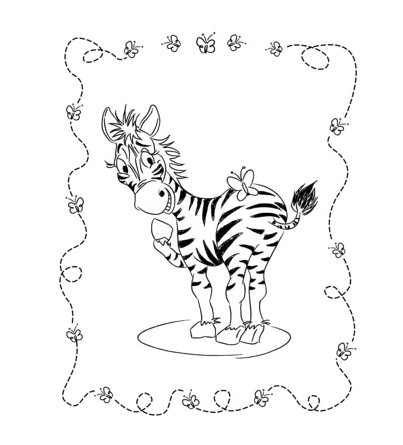 Målarbild Härlig Zebra