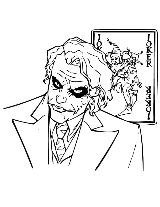 Målarbild Jokern och Ett Kort