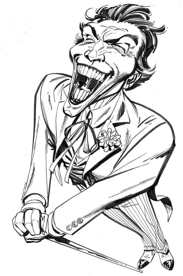 Målarbild Jokern Skrattar