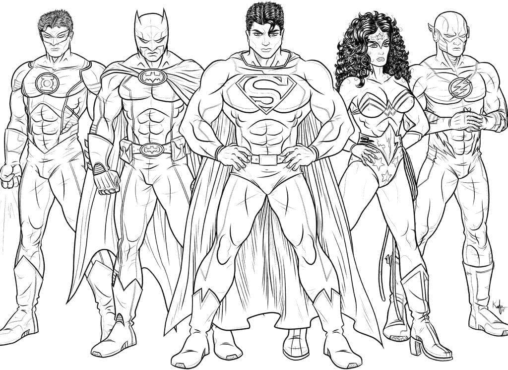 Målarbild Justice League 1
