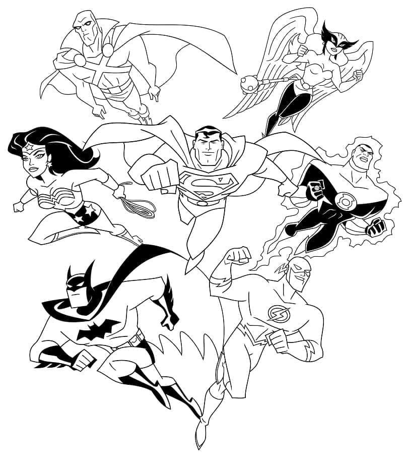 Målarbild Justice League DC