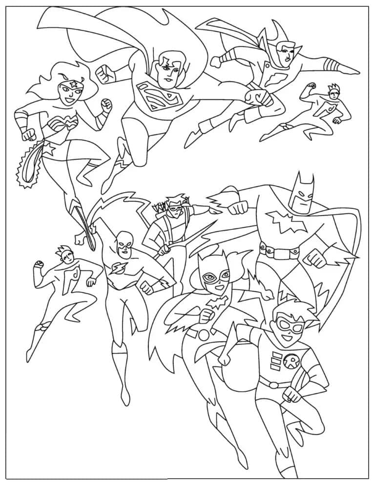 Målarbild Justice League från DC Comics