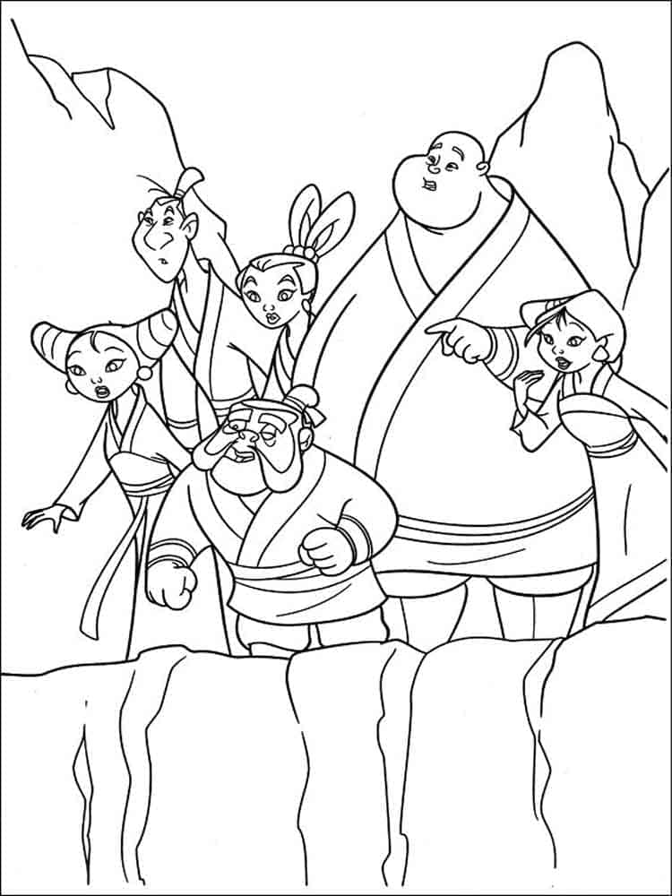 Målarbild Karaktärer från Disney Mulan