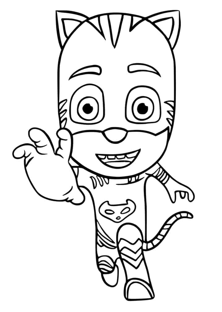 Målarbild Kattpojken från Pyjamashjältarna