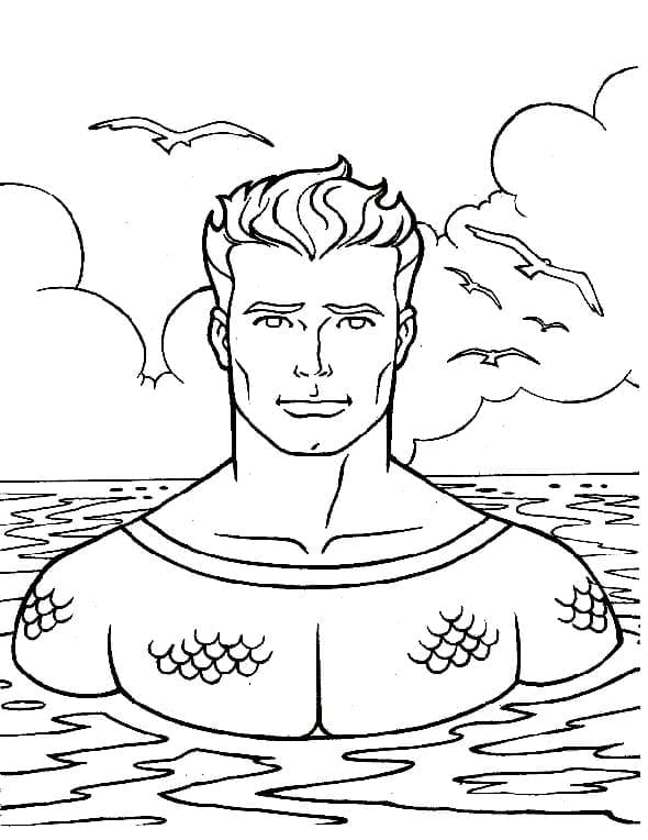 Målarbild Leende Aquaman