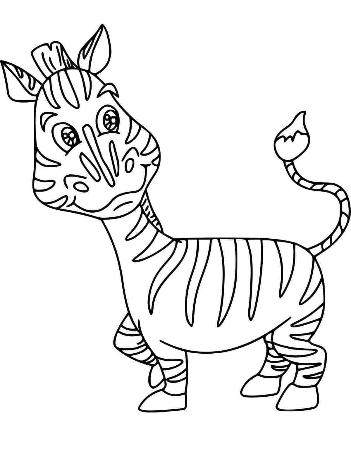 Målarbild Lilla Zebra