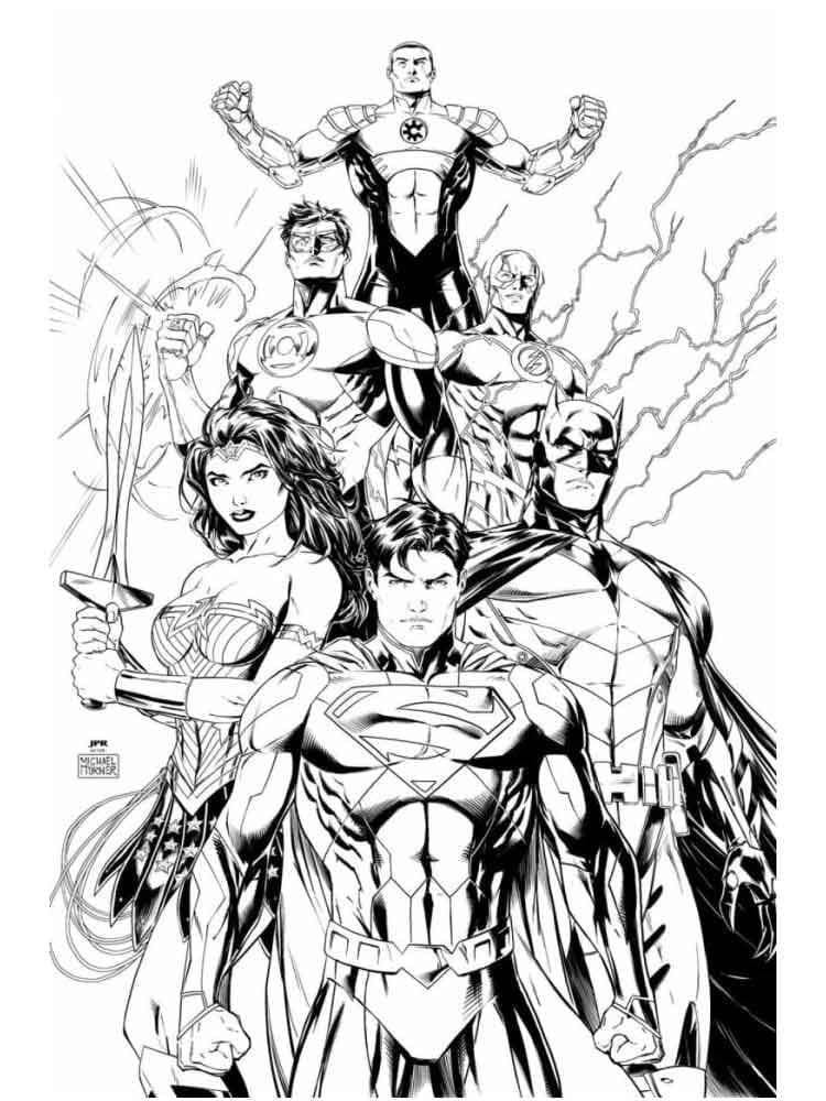 Målarbild Otroligt Justice League