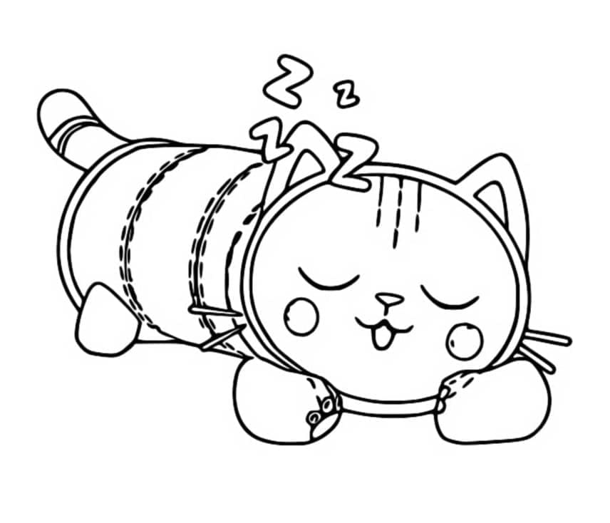 Målarbild Pillow Cat från Gabbys Dockskåp