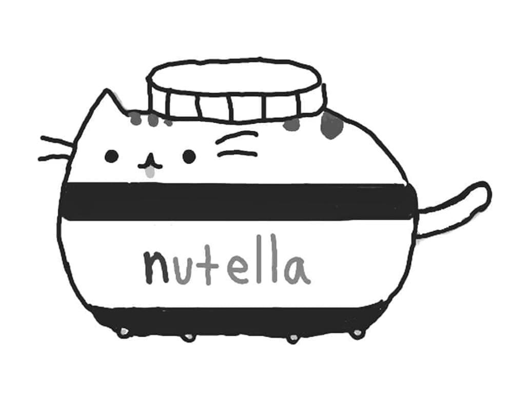 Målarbild Pusheen Nutella